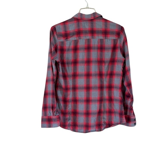 J.Crew Plaid Button-down Shirt Long Buttoned Sleeves Size Small Gray and Red - Picture 3 of 13
